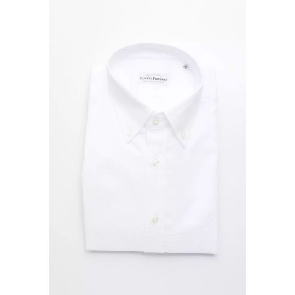 Robert Friedman White Cotton Men's Men's Shirt